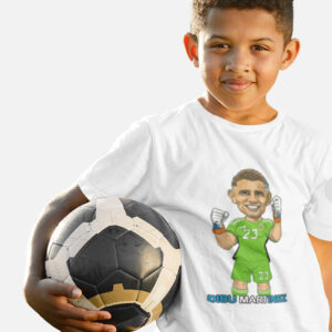 REMERA ALGODON NIÑOS BLANCA DIBU1